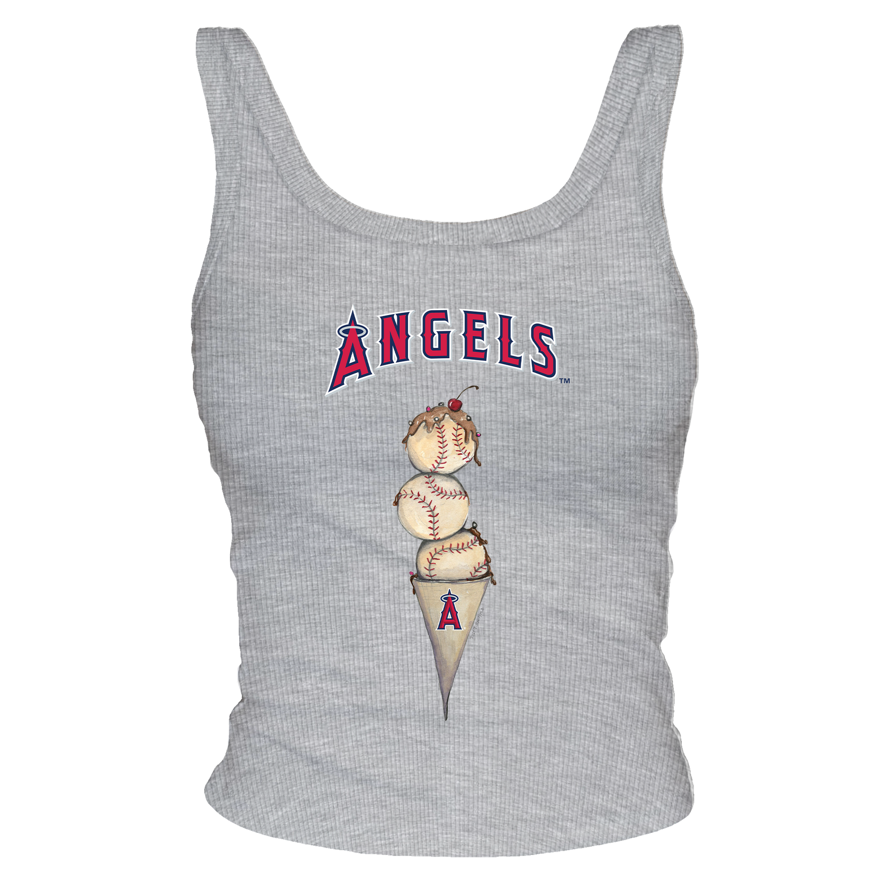Los Angeles Angels Triple Scoop Ribbed Tank