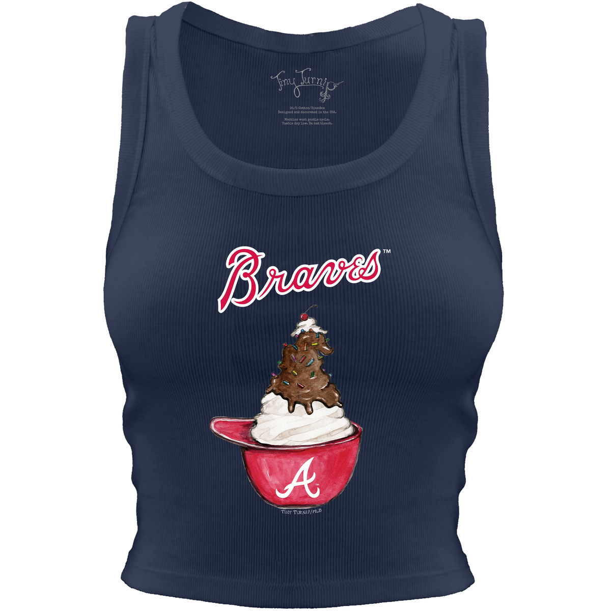 Atlanta Braves Sundae Helmet Crop Tank - Tiny Turnip