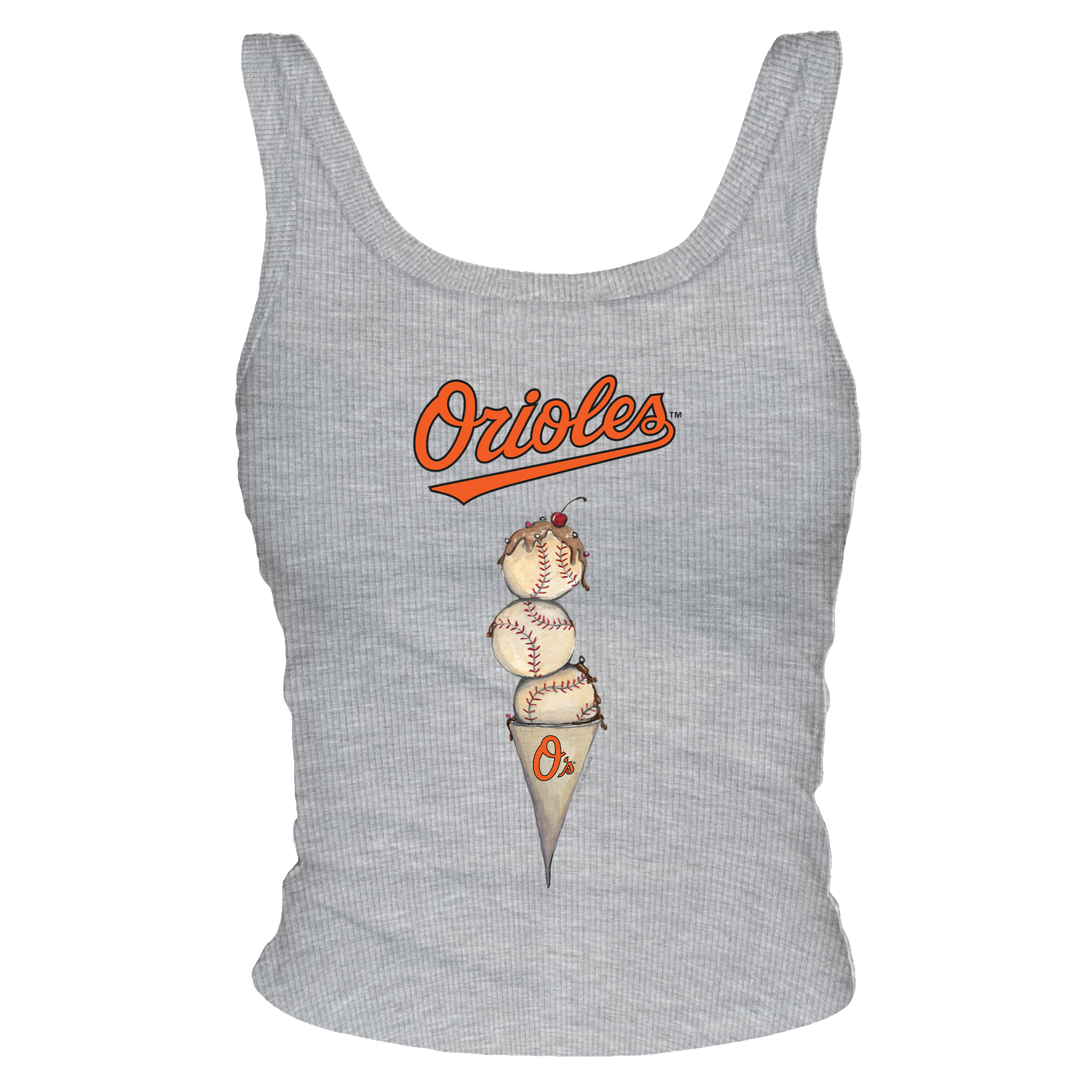Baltimore Orioles Triple Scoop Ribbed Tank