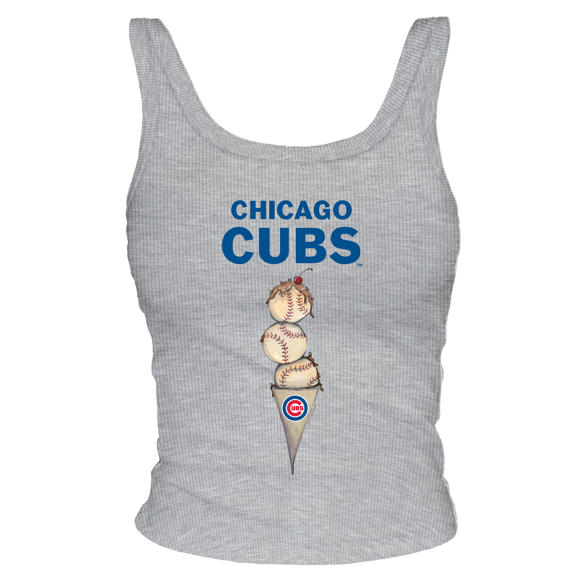 Chicago Cubs Triple Scoop Ribbed Tank