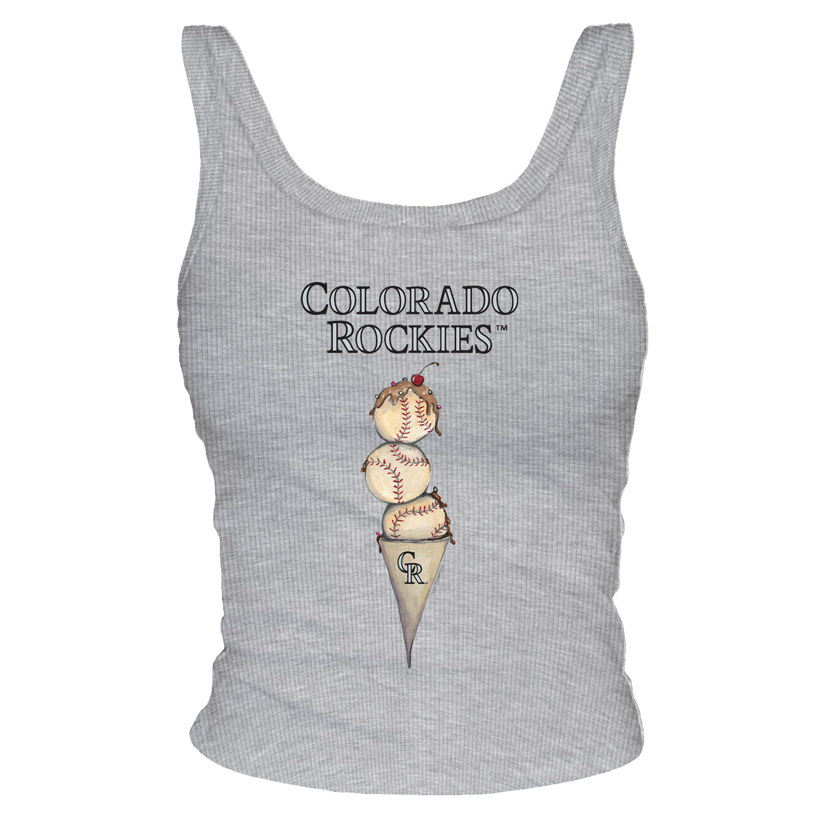 Colorado Rockies Triple Scoop Ribbed Tank - Tiny Turnip