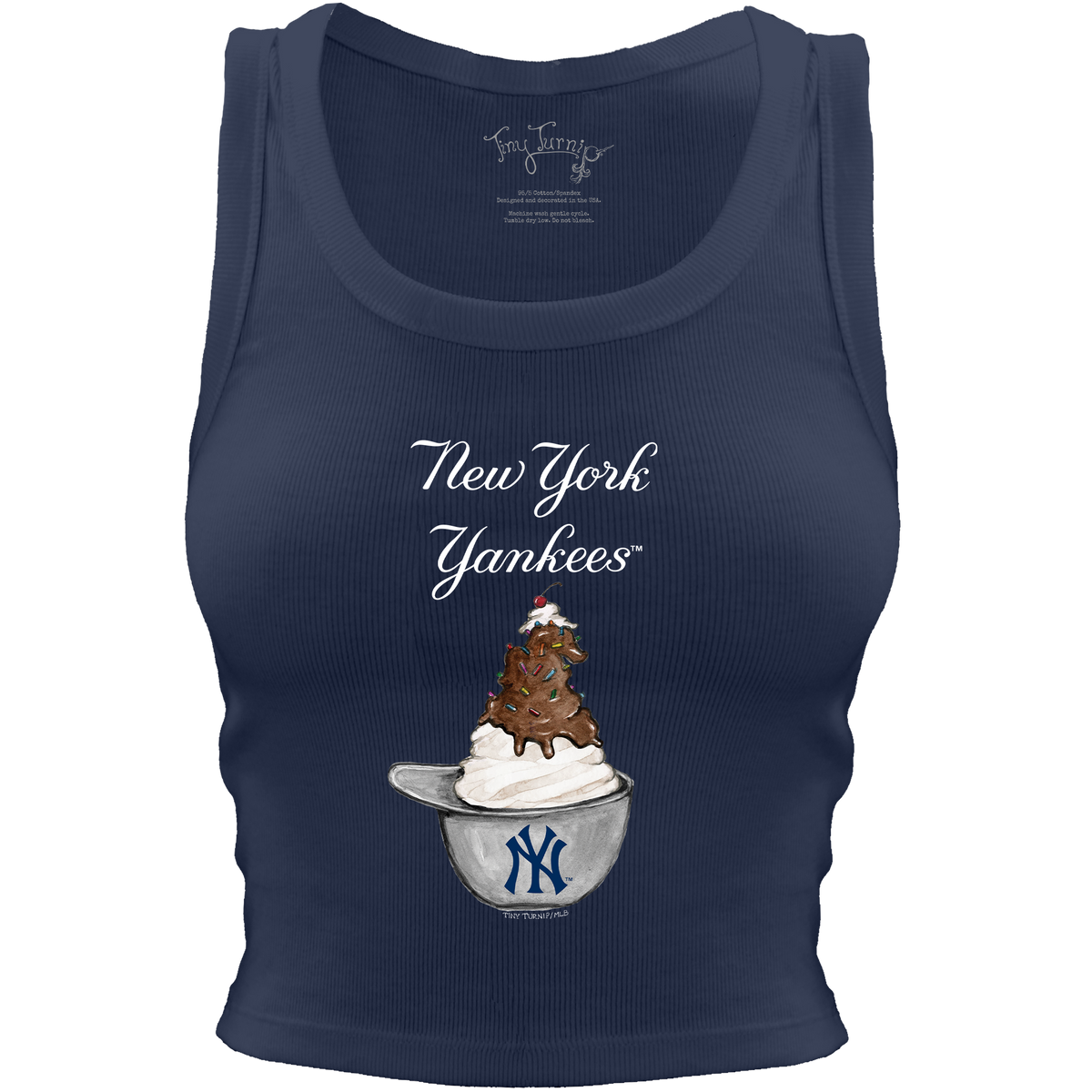 New York Yankees Sundae Helmet Crop Tank - Tiny Turnip