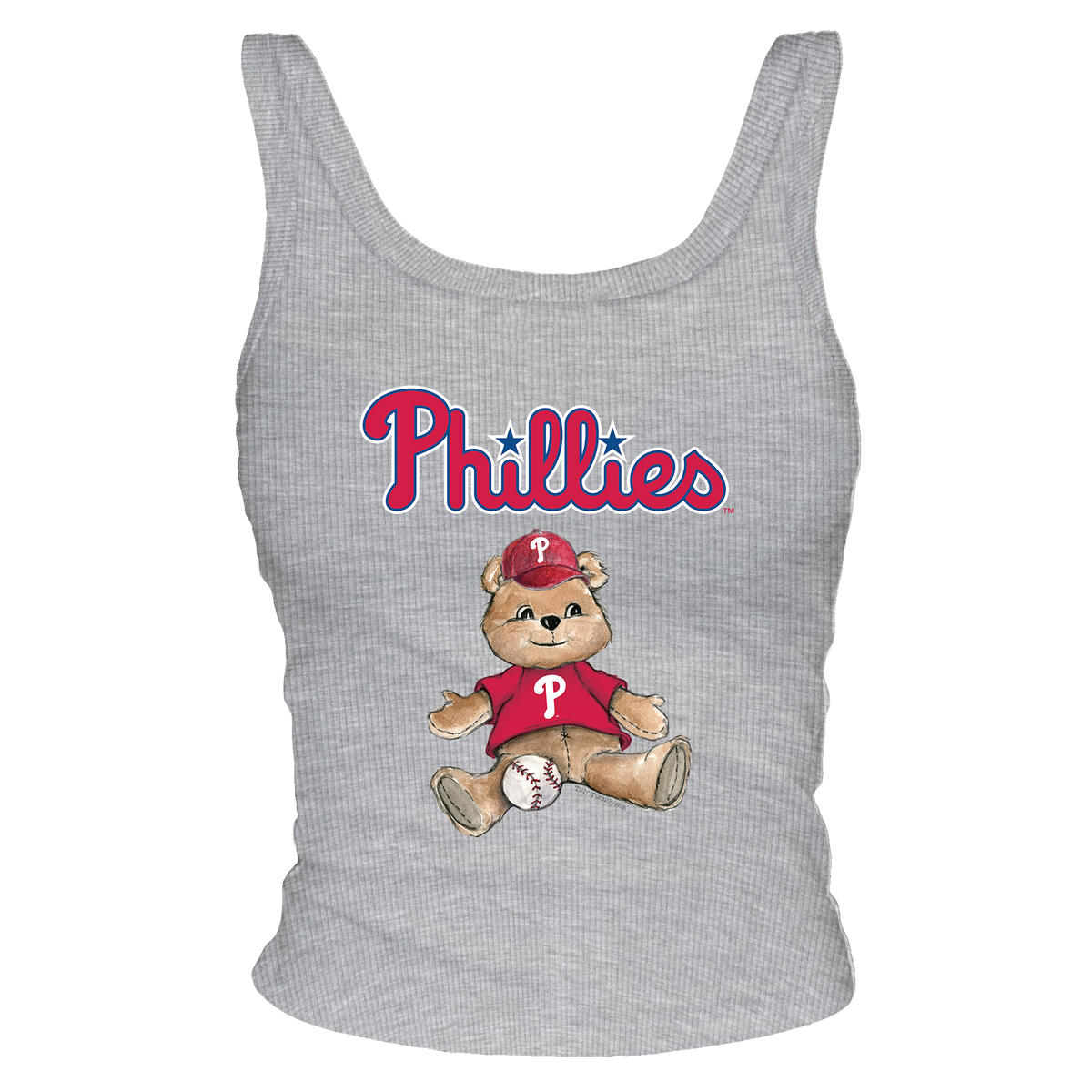 Philadelphia Phillies Teddy Ribbed Tank - Tiny Turnip