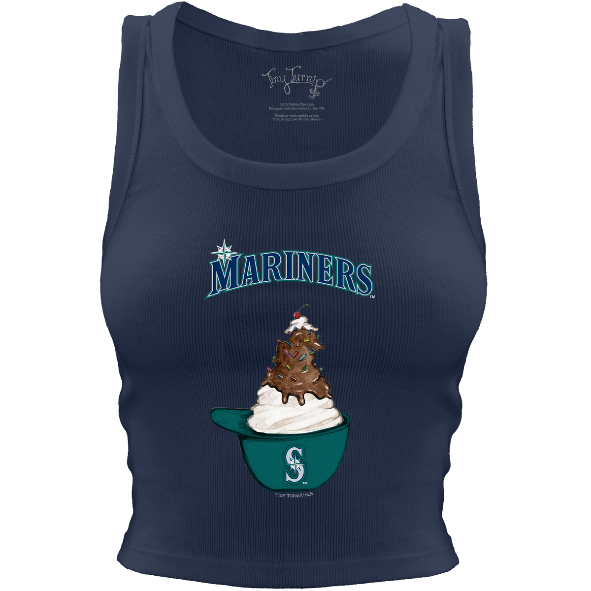 Seattle Mariners Sundae Helmet Crop Tank - Tiny Turnip