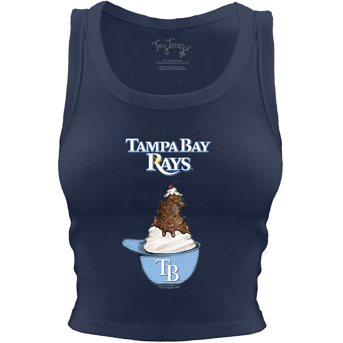 Tampa Bay Rays Sundae Helmet Crop Tank - Tiny Turnip