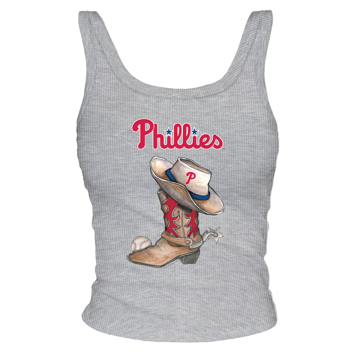 Philadelphia Phillies Cowboy Boot Ribbed Tank
