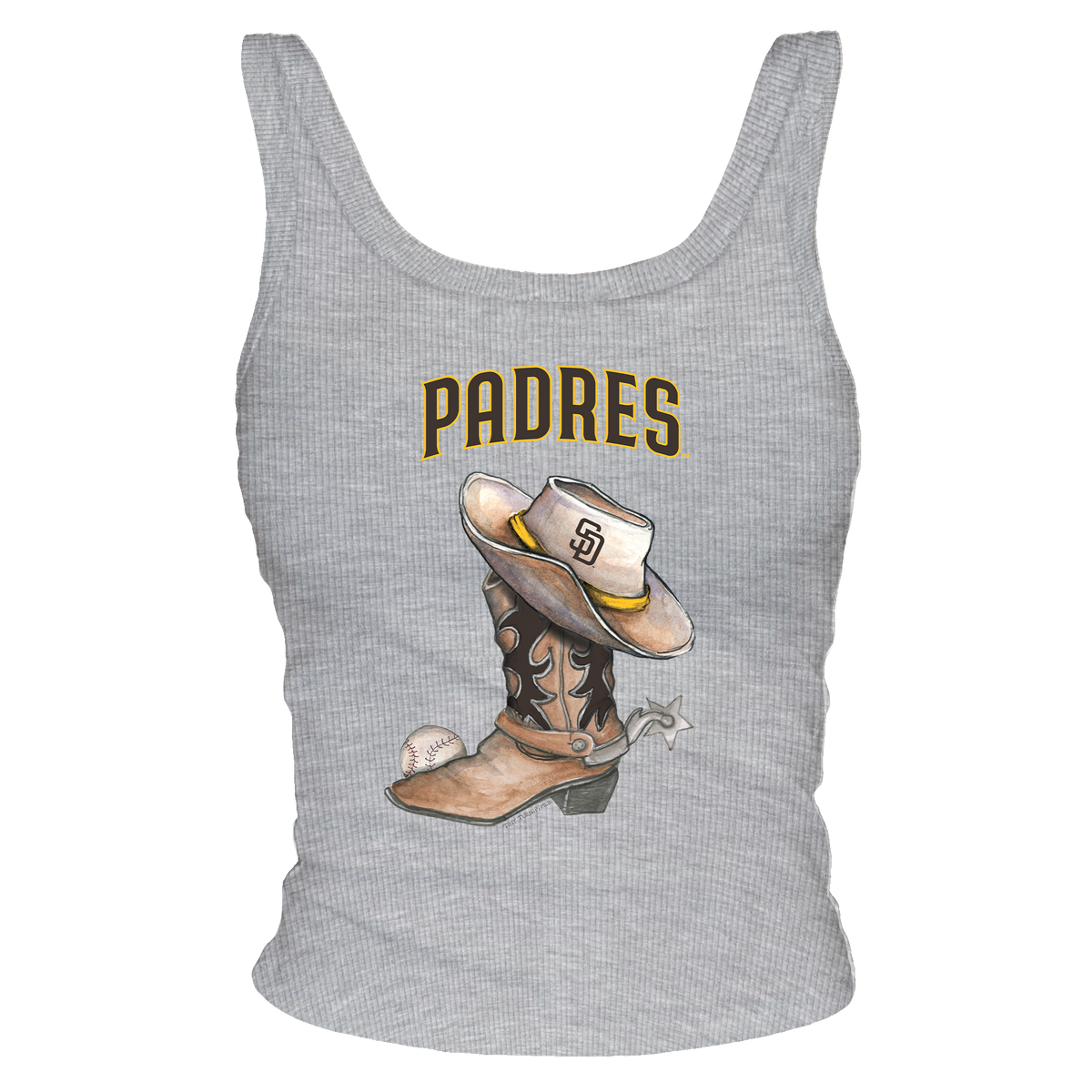 San Diego Padres Cowboy Boot Ribbed Tank