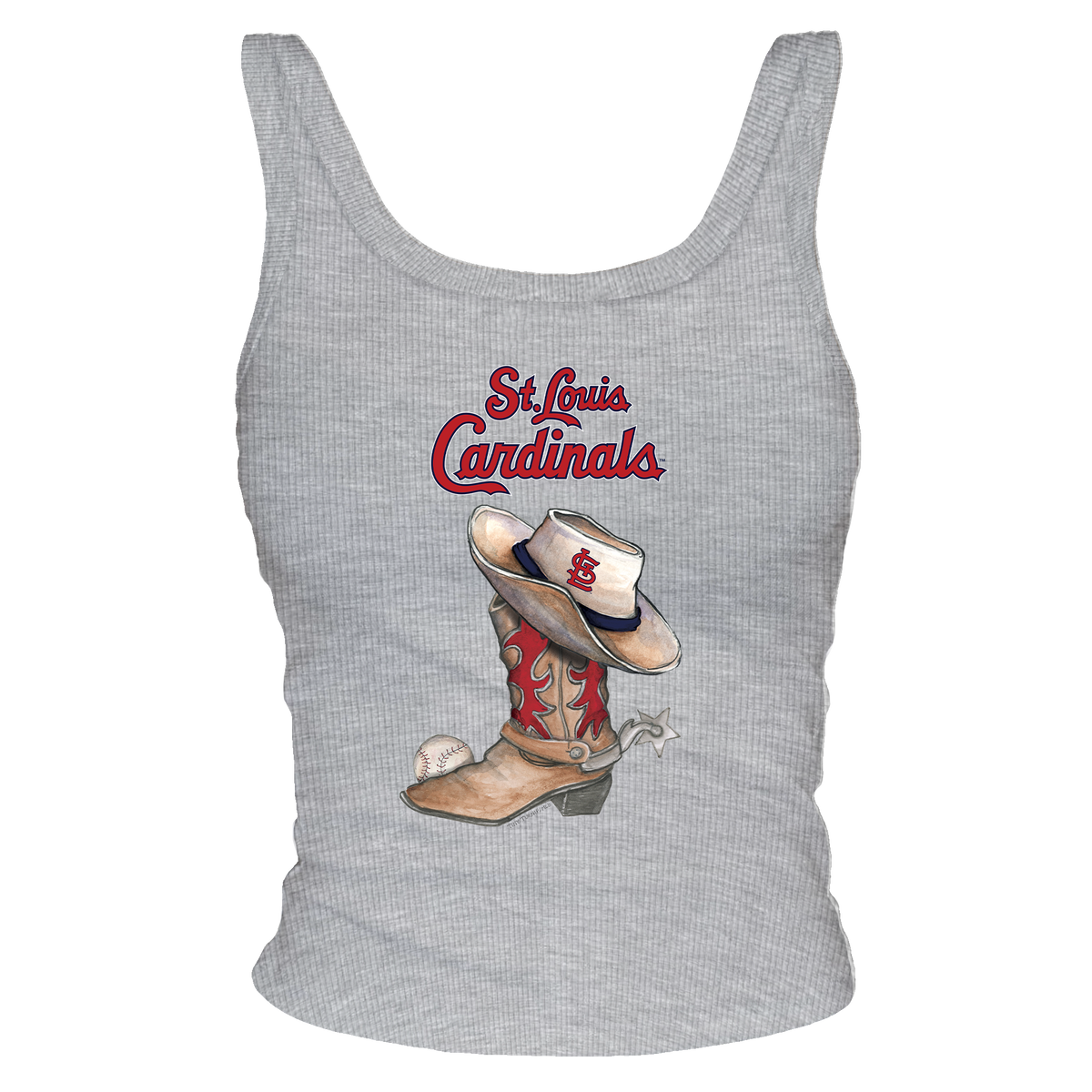 St. Louis Cardinals Cowboy Boot Ribbed Tank