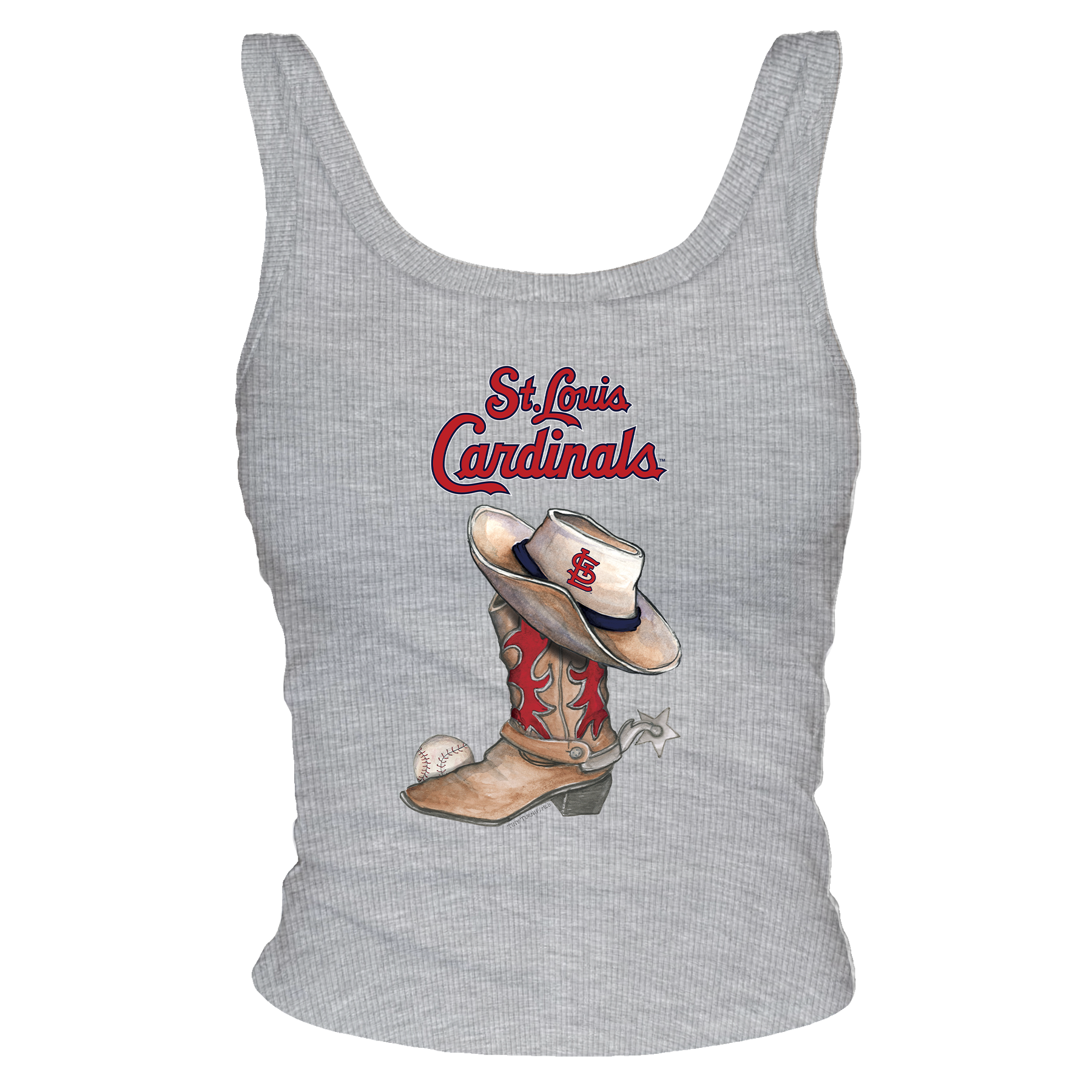 St. Louis Cardinals Cowboy Boot Ribbed Tank
