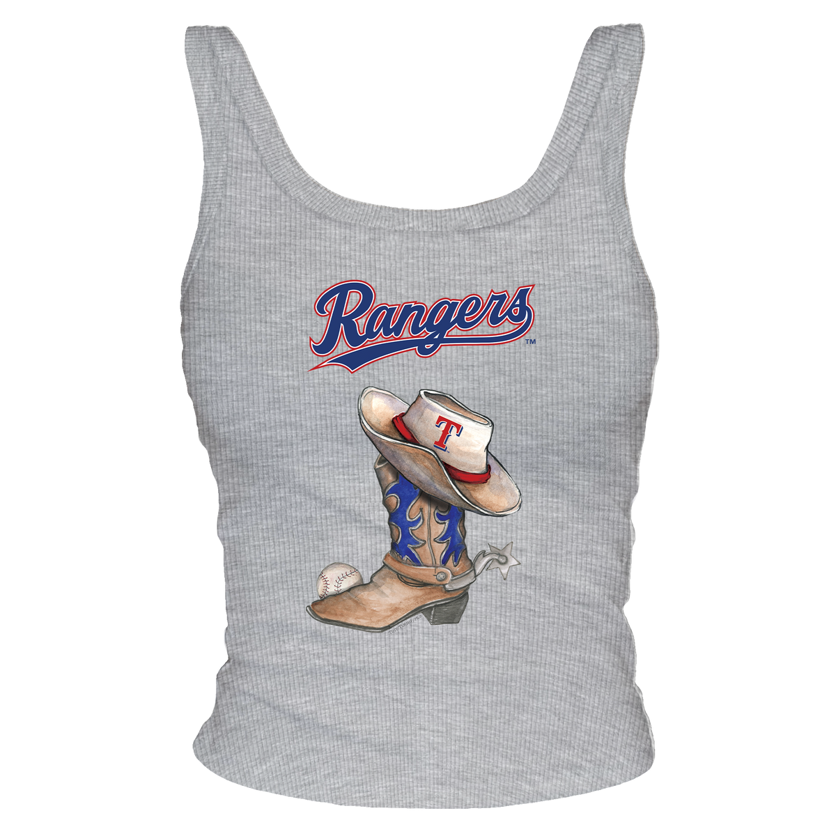 Texas Rangers Cowboy Boot Ribbed Tank