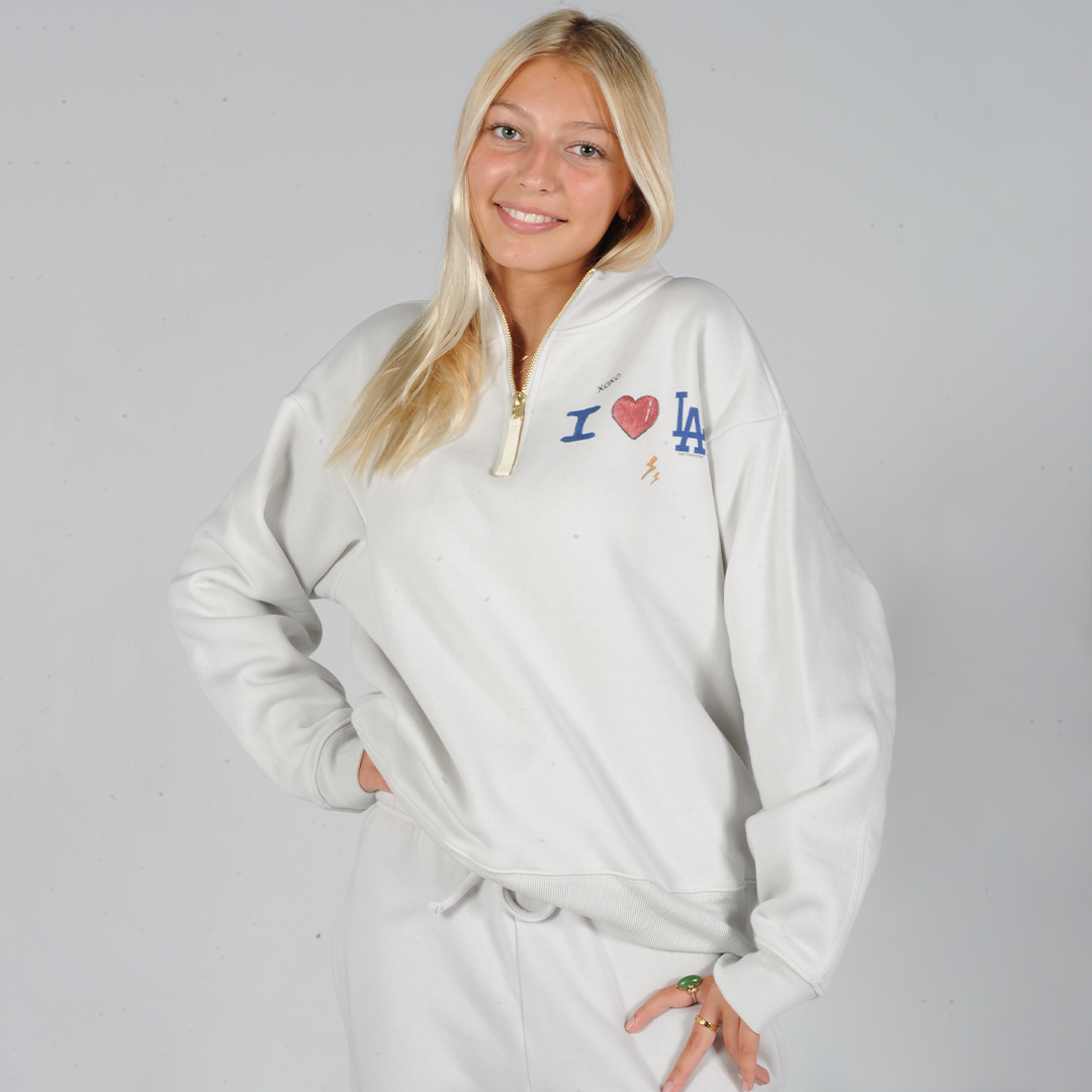 Los Angeles Dodgers I Heart World Series Champs Stacy Sweat Set Top