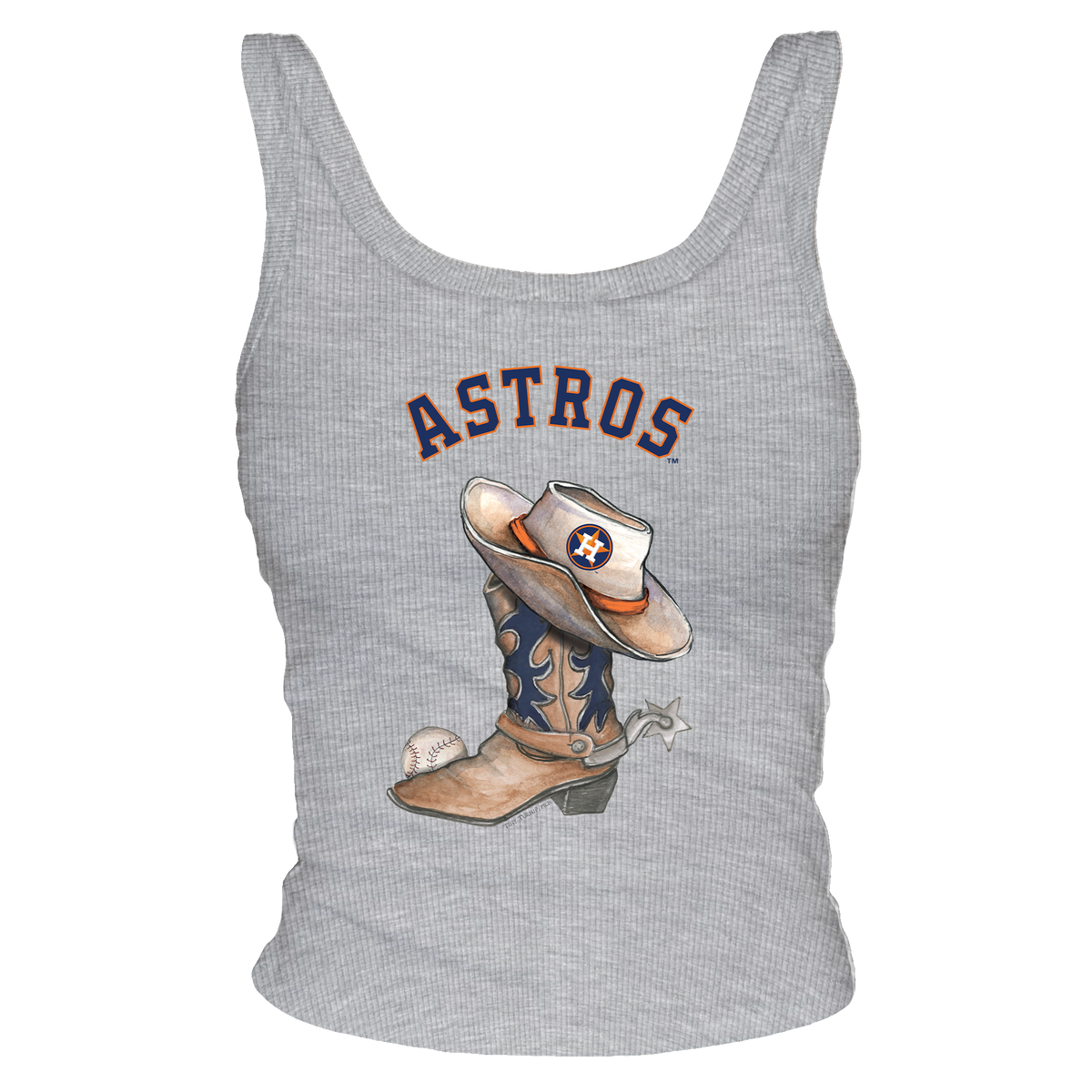 Houston Astros Cowboy Boot Ribbed Tank