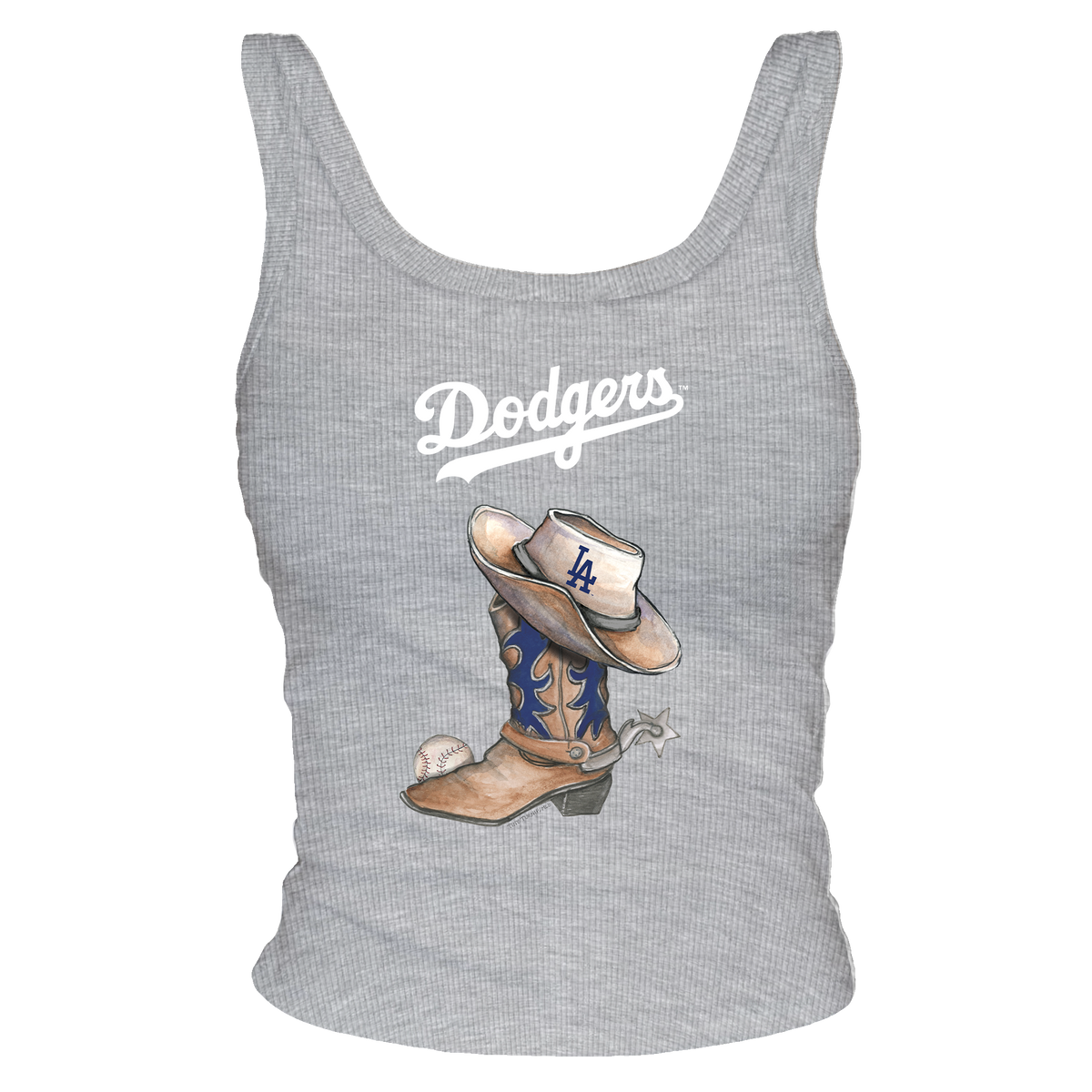Los Angeles Dodgers Cowboy Boot Ribbed Tank