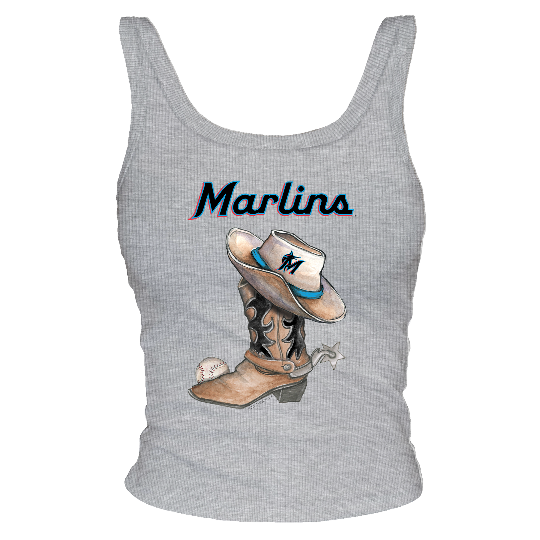 Miami Marlins Cowboy Boot Ribbed Tank