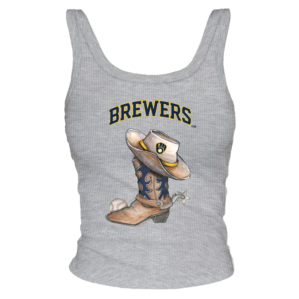 Milwaukee Brewers Cowboy Boot Ribbed Tank