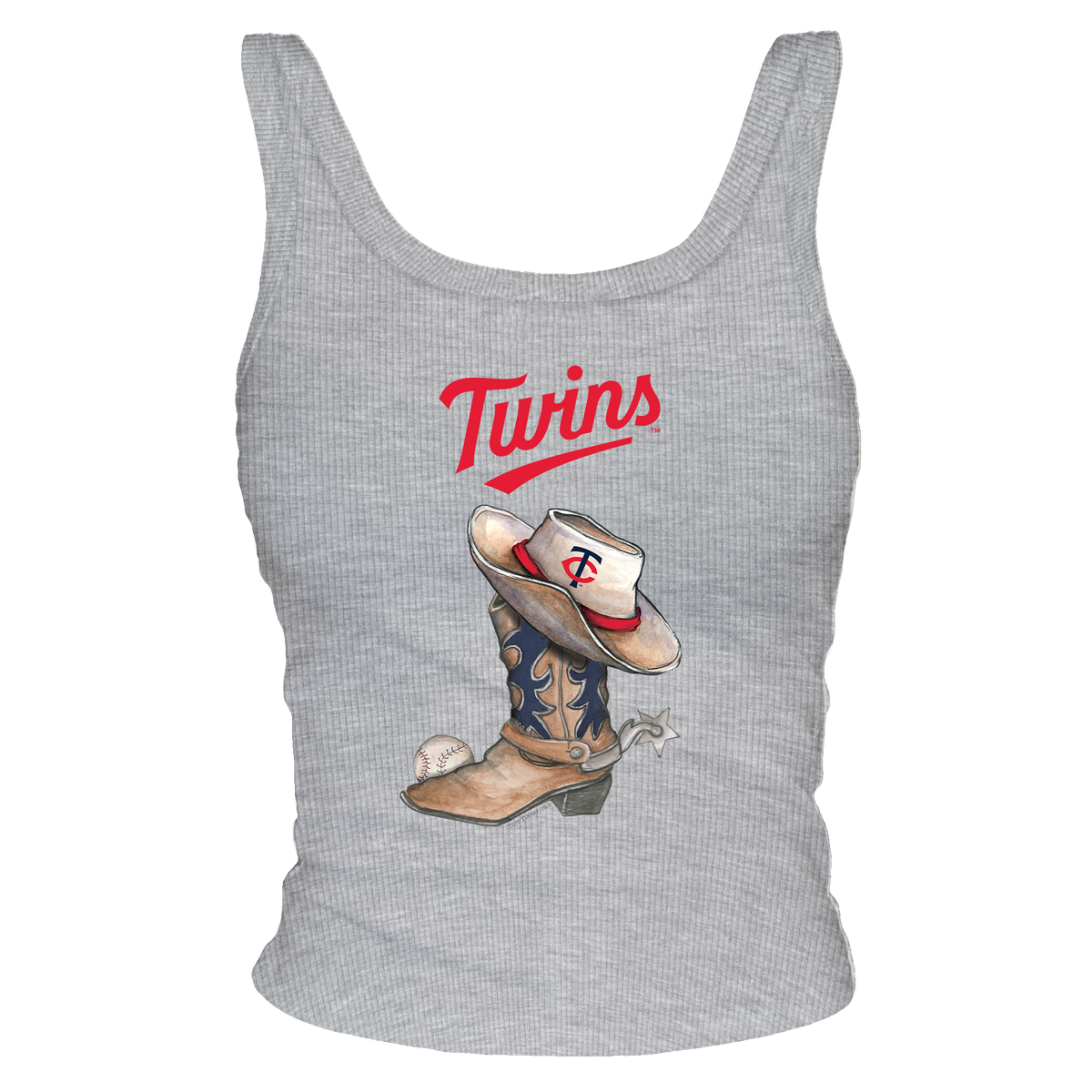 Minnesota Twins Cowboy Boot Ribbed Tank