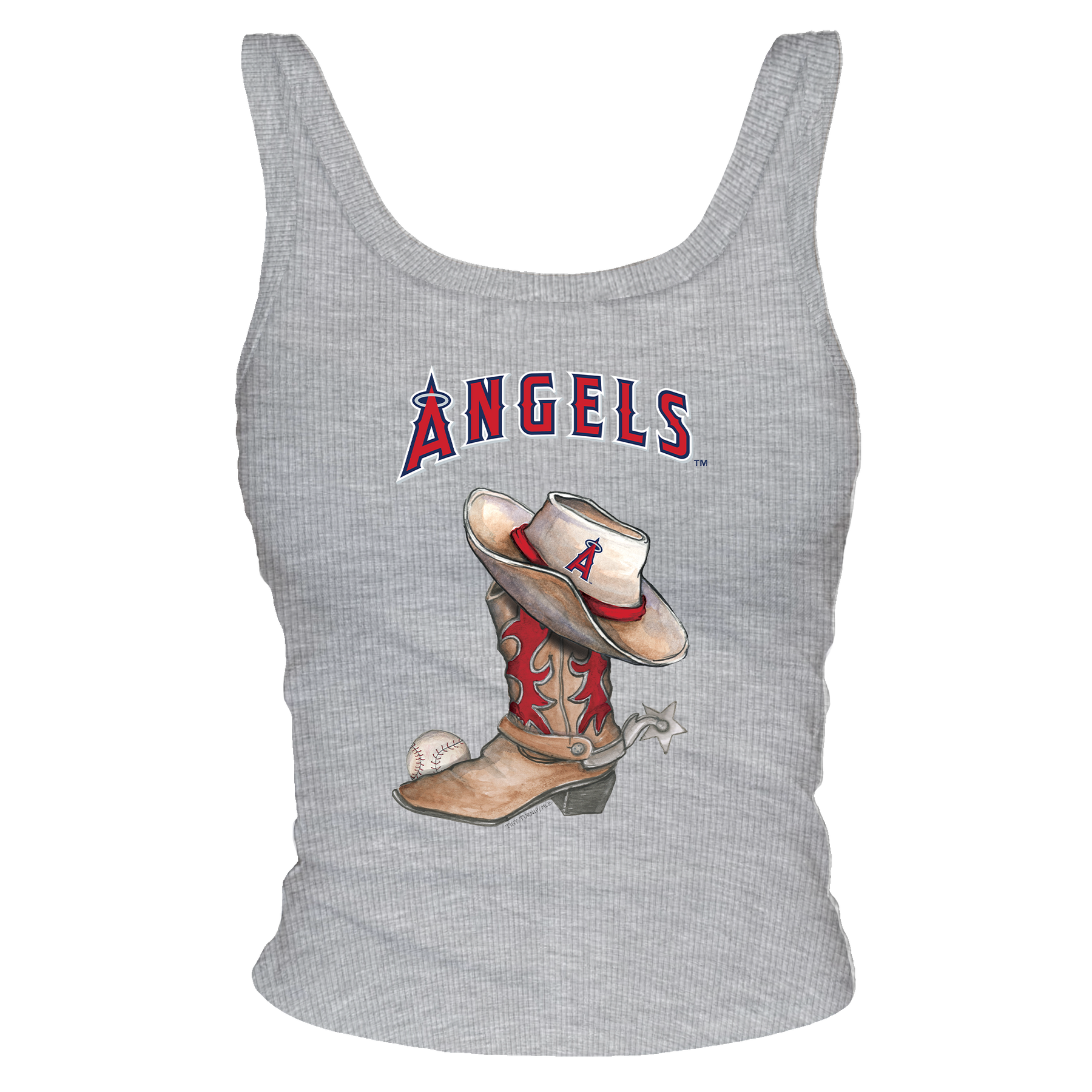Los Angeles Angels Cowboy Boot Ribbed Tank
