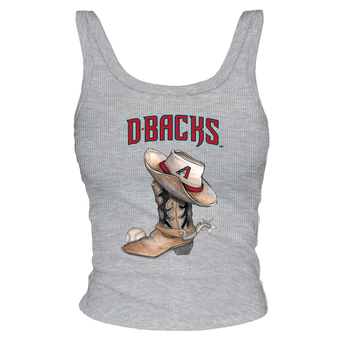 Arizona Diamondbacks Cowboy Boot Ribbed Tank