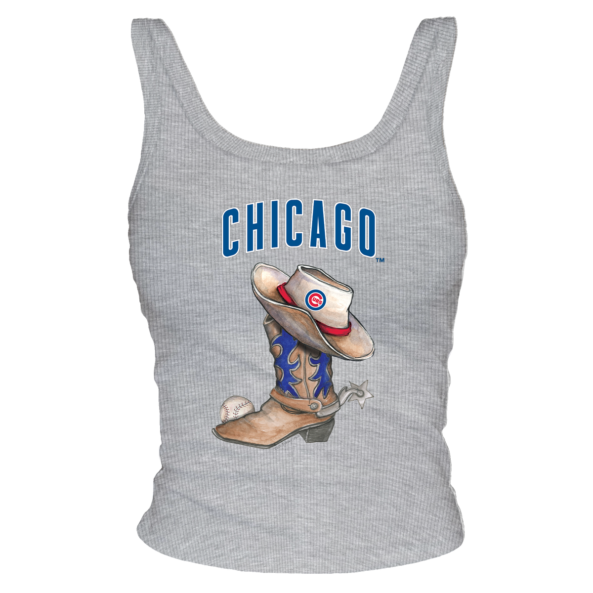 Chicago Cubs Cowboy Boot Ribbed Tank