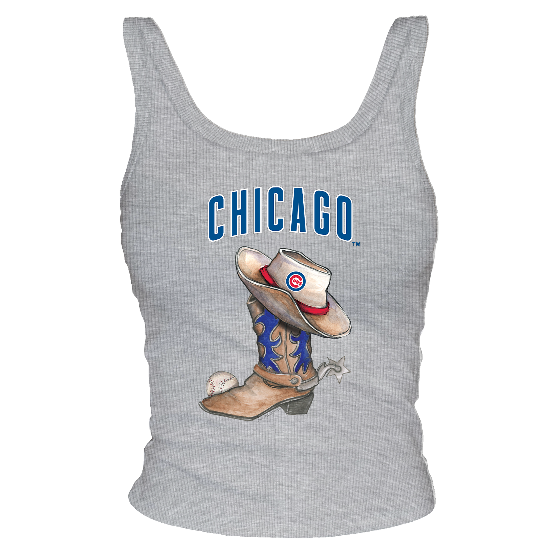 Chicago Cubs Cowboy Boot Ribbed Tank