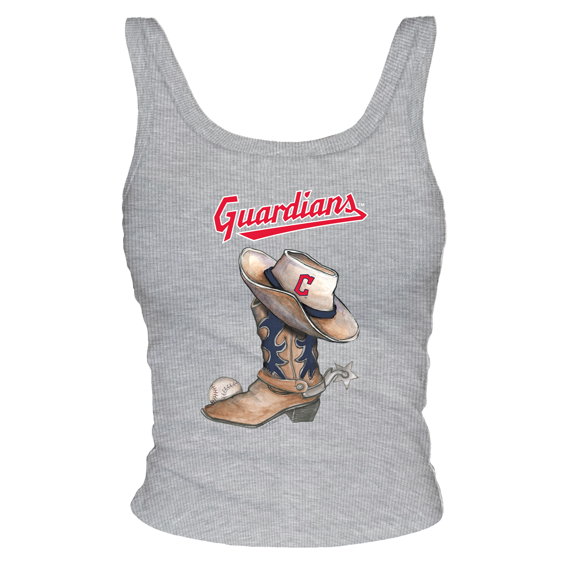 Cleveland Guardians Cowboy Boot Ribbed Tank