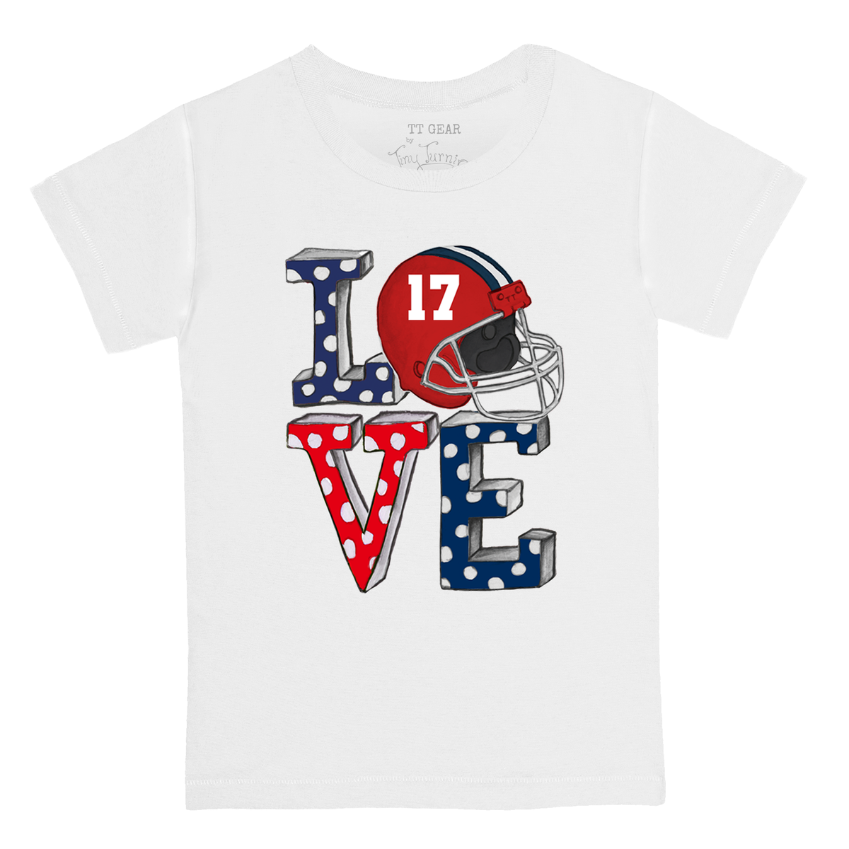 VIP Football: LOVE w/ Number - Kid's Tee Shirt