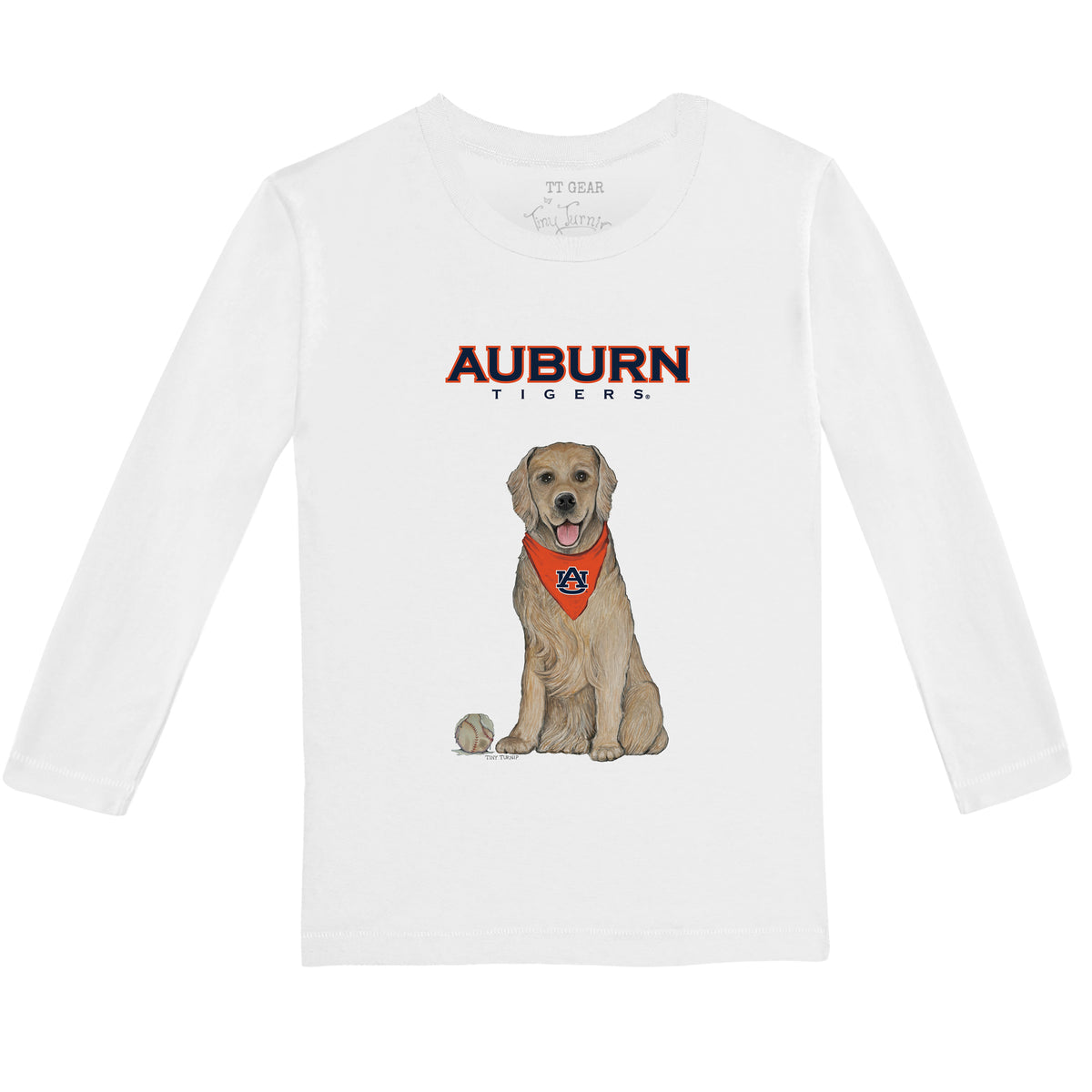 Auburn Tigers Golden Retriever Long-Sleeve Tee Shirt