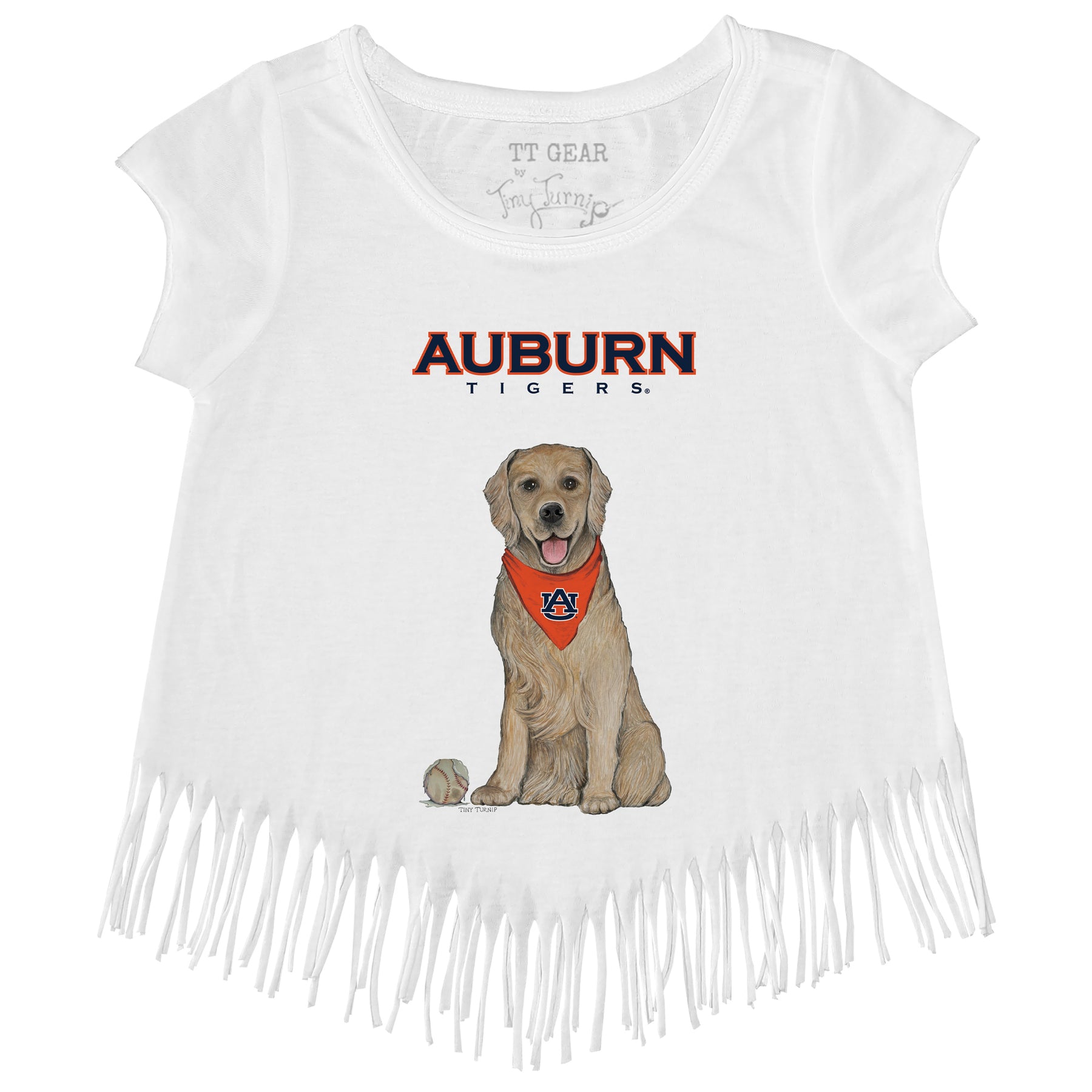 Auburn Tigers Golden Retriever Fringe Tee