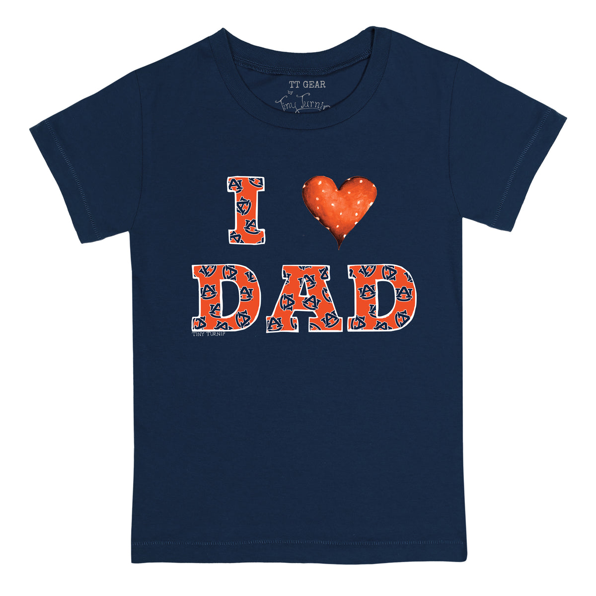 Auburn Tigers I Love Dad Tee Shirt