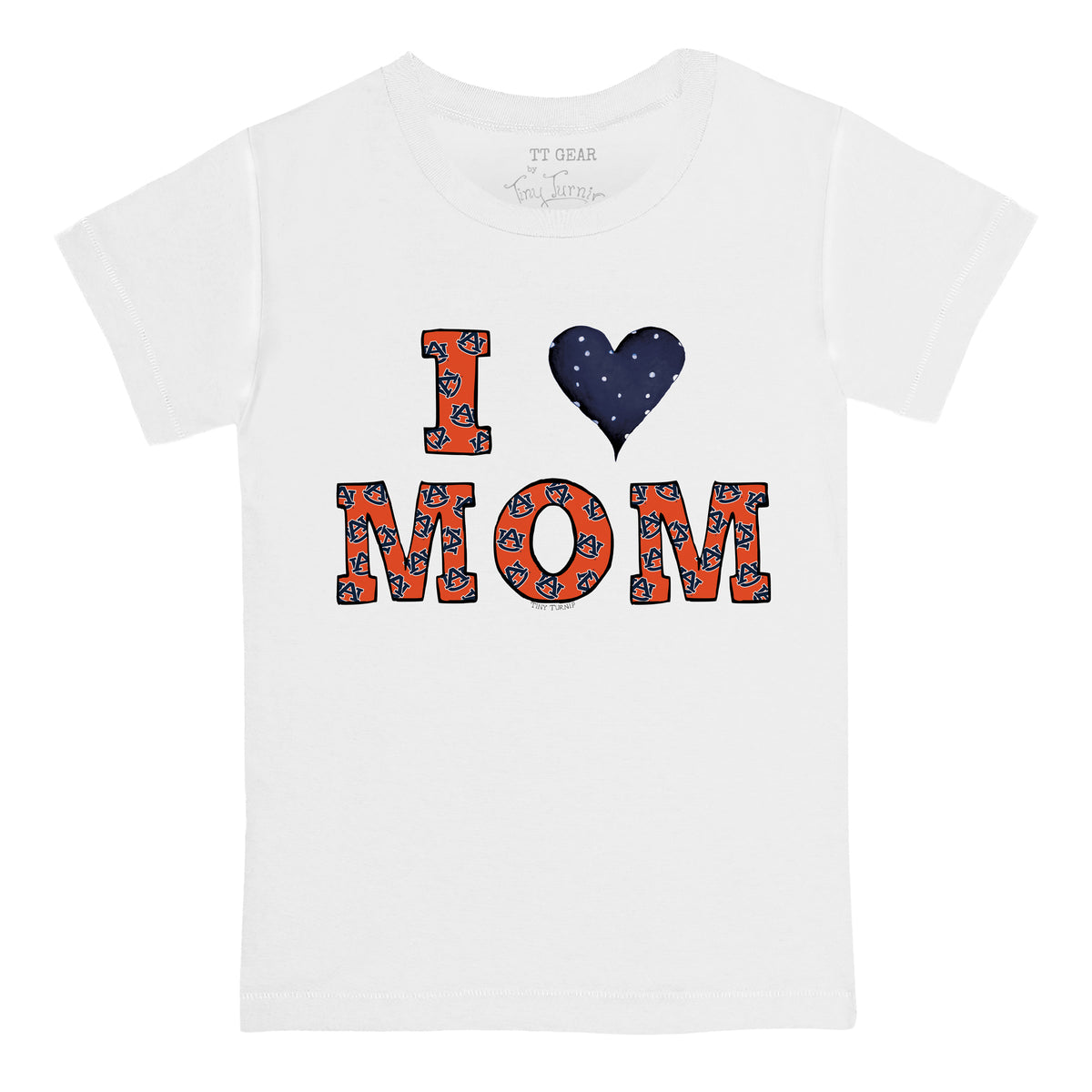 Auburn Tigers I Love Mom Tee Shirt