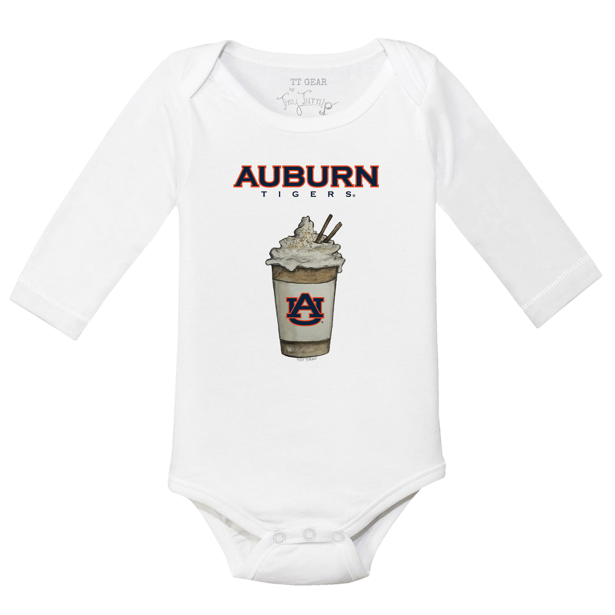 Auburn Tigers Latte Long Sleeve Snapper