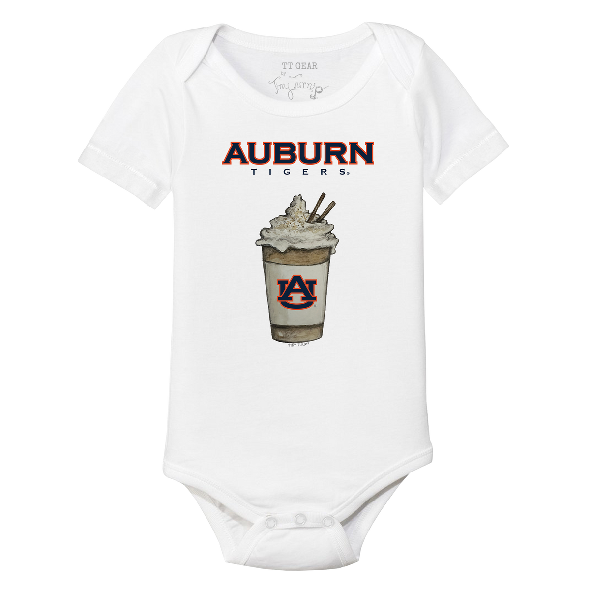 Auburn Tigers Latte Short Sleeve Snapper