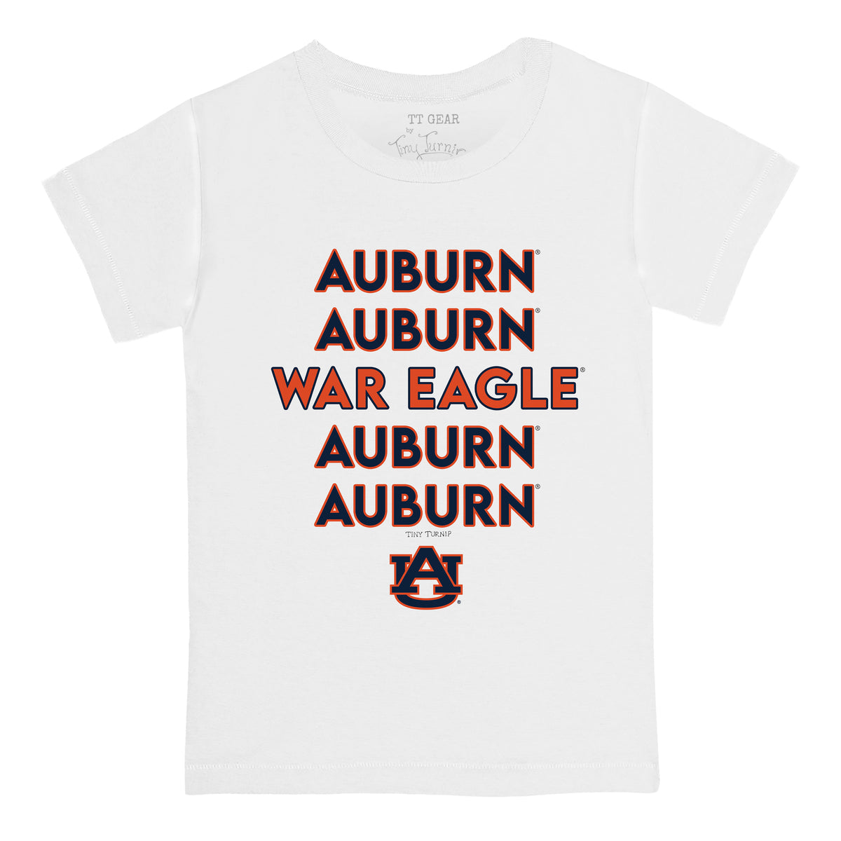 Auburn Tigers Stacked Tee Shirt