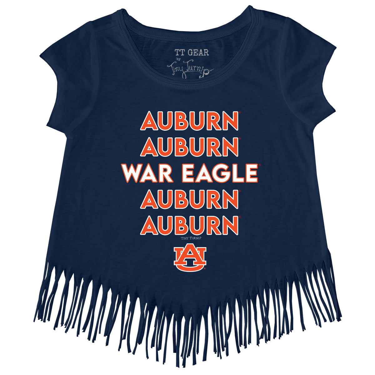 Auburn Tigers Stacked Fringe Tee