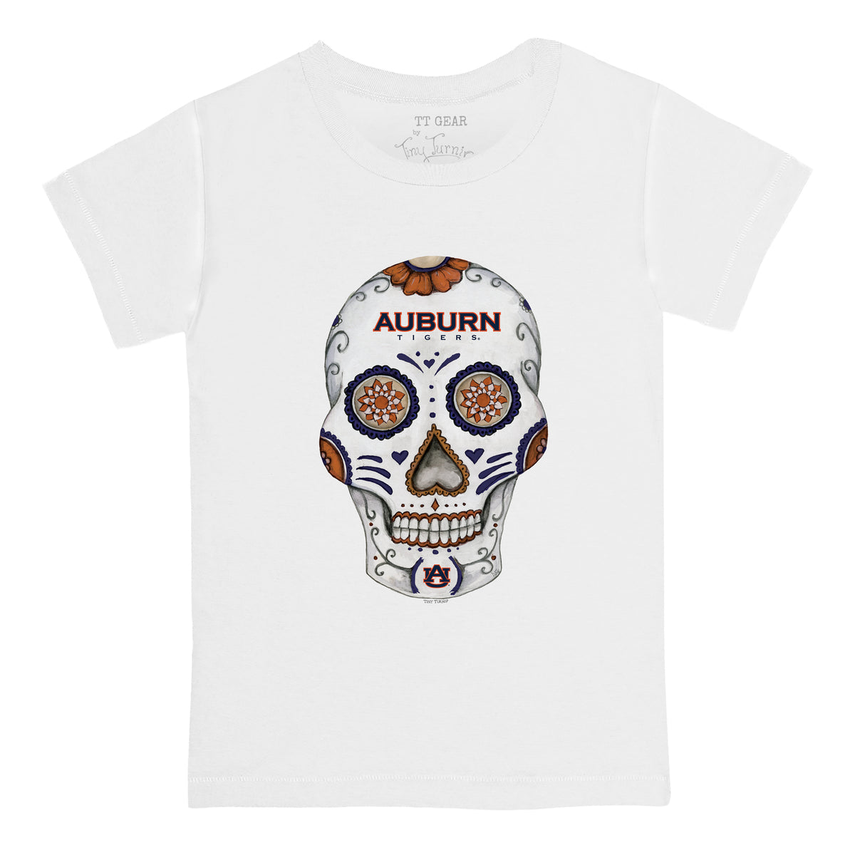 Auburn Tigers Sugar Skull Tee Shirt