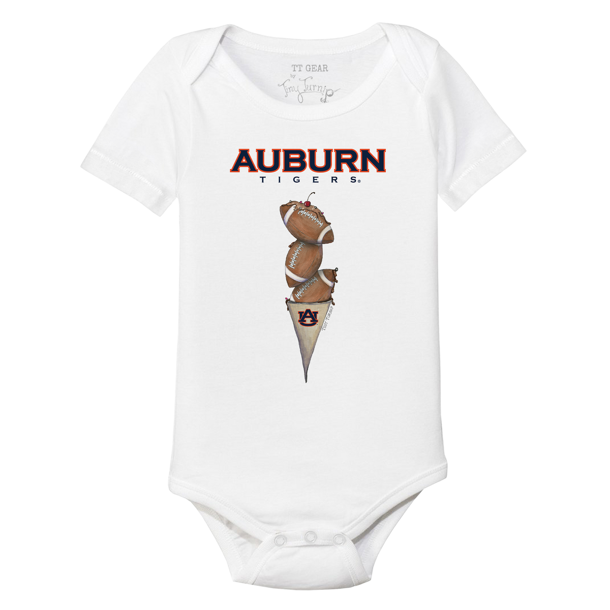 Auburn Tigers Football Triple Scoop Fringe Tee