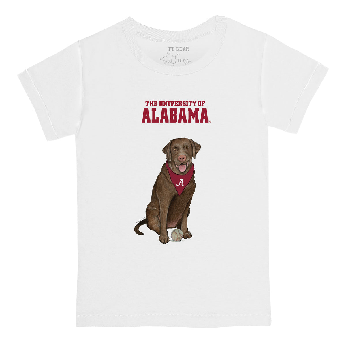 Alabama Crimson Tide Chocolate Labrador Retriever Tee Shirt