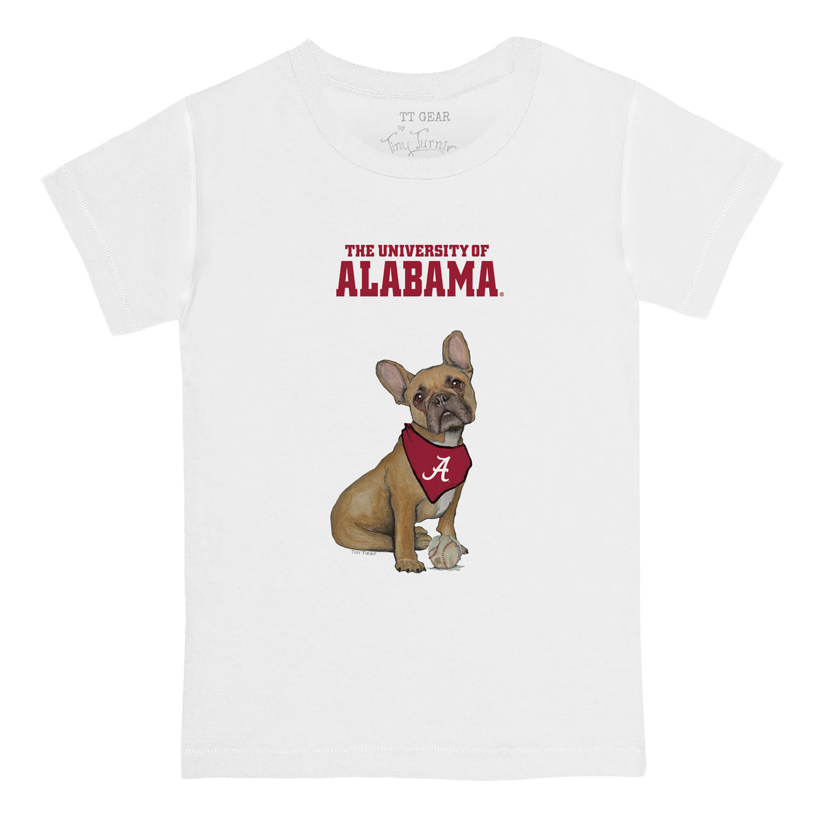 Alabama Crimson Tide French Bulldog Tee Shirt