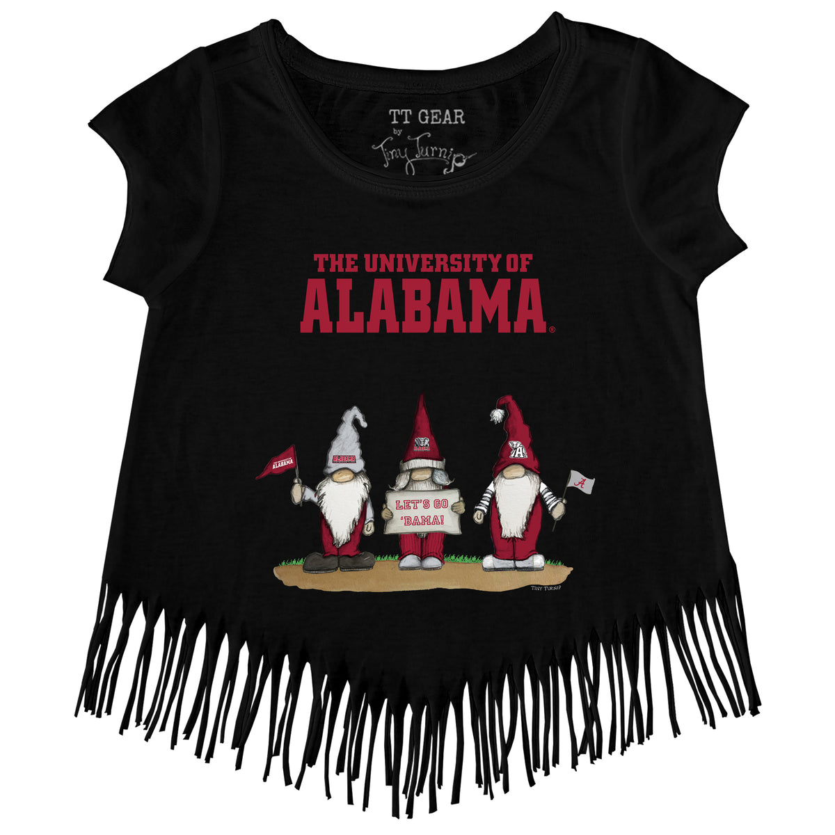 Alabama Crimson Tide Gnomes Fringe Tee