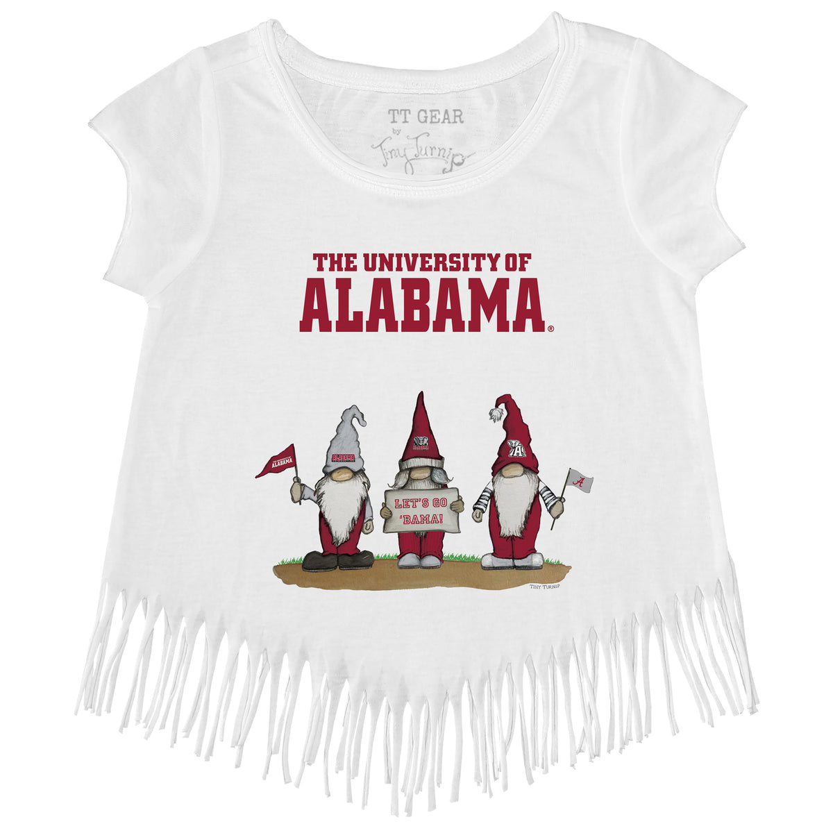 Alabama Crimson Tide Gnomes Fringe Tee