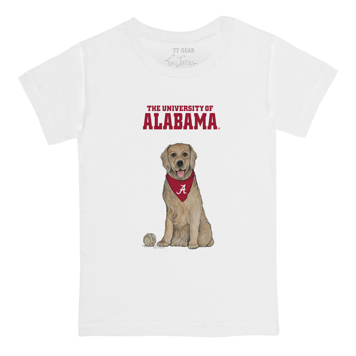 Alabama Crimson Tide Golden Retriever Tee Shirt