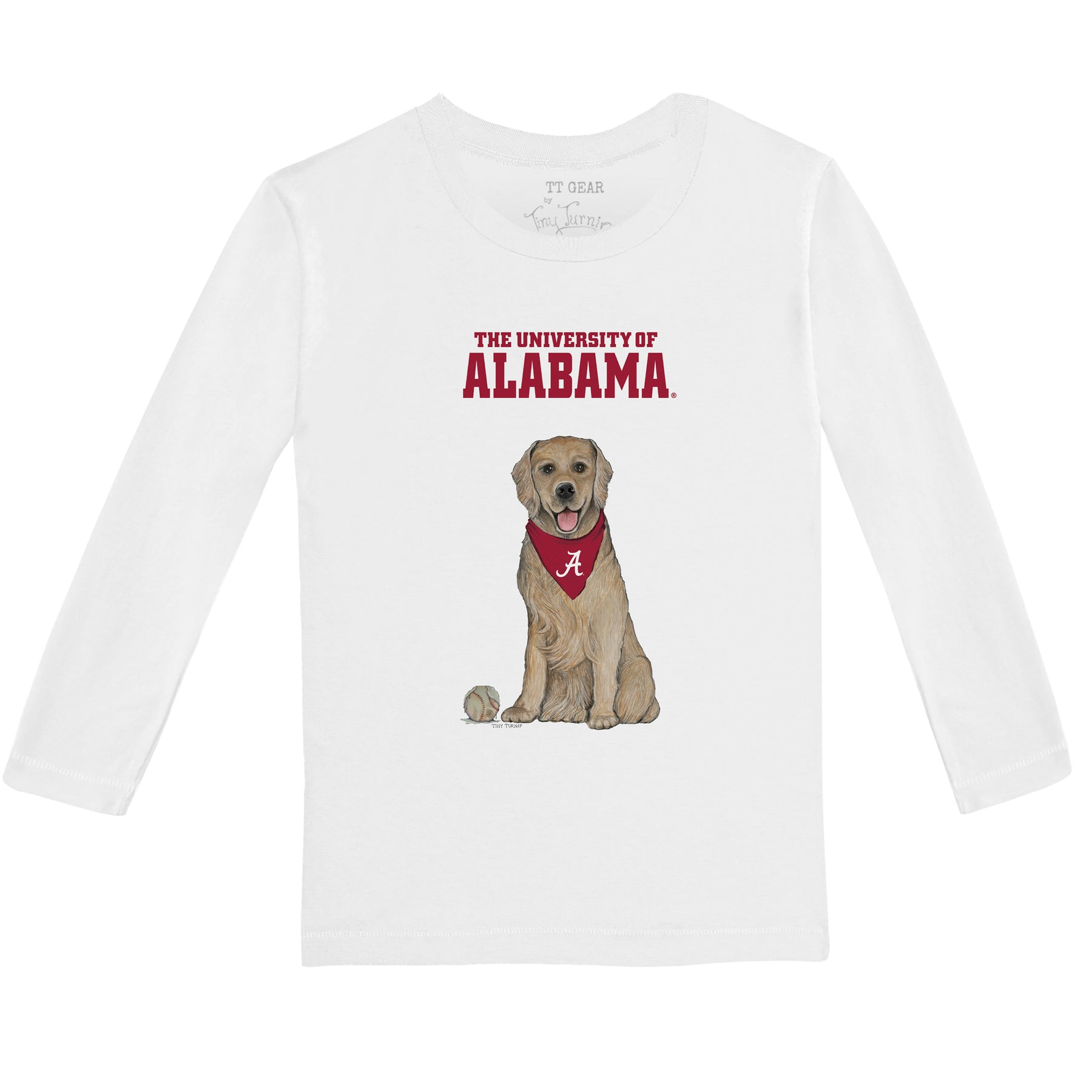 Alabama Crimson Tide Golden Retriever Long-Sleeve Tee Shirt