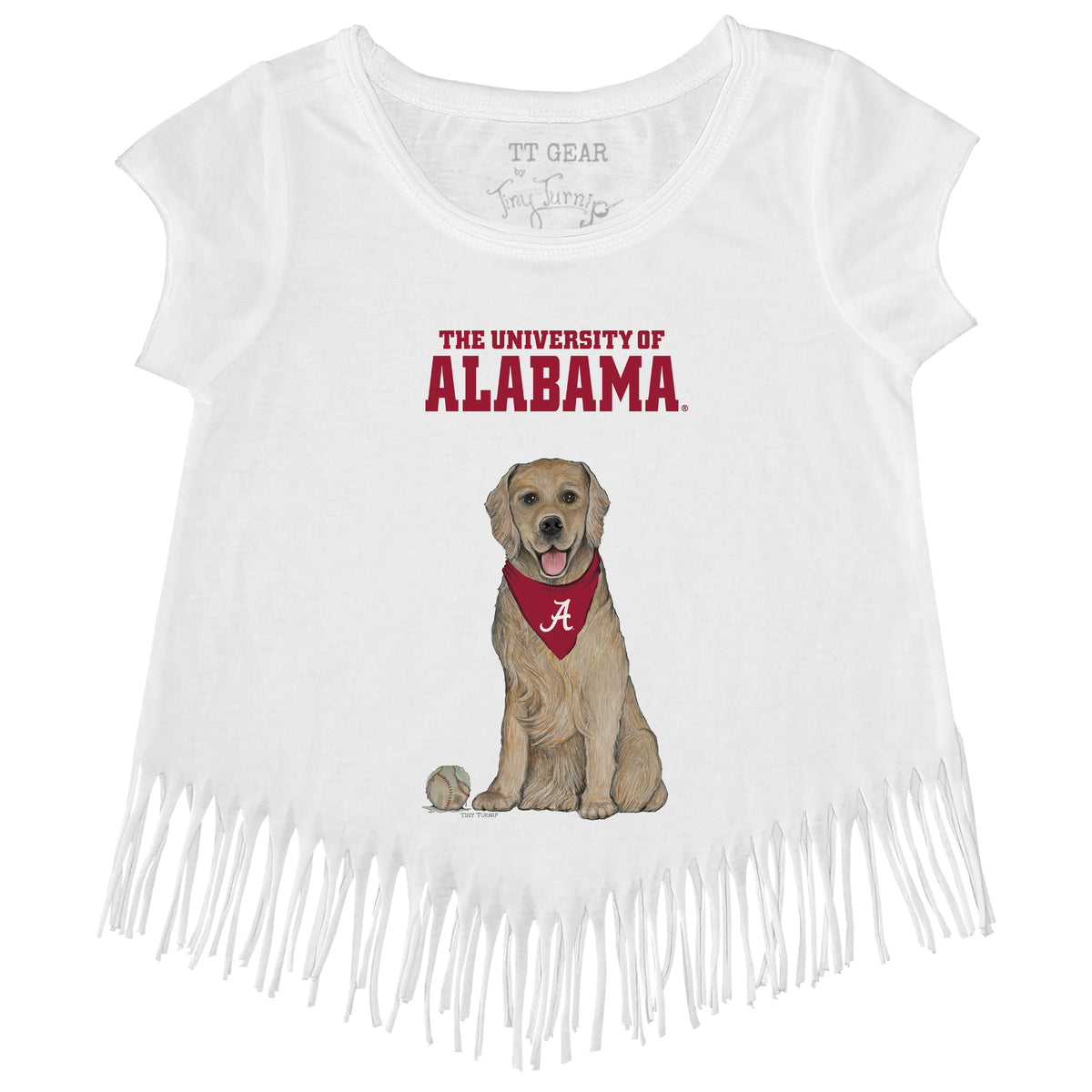 Alabama Crimson Tide Golden Retriever Fringe Tee