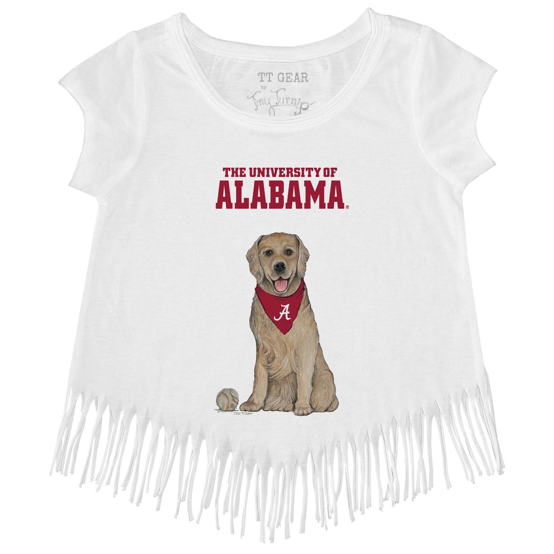 Alabama Crimson Tide Golden Retriever Fringe Tee