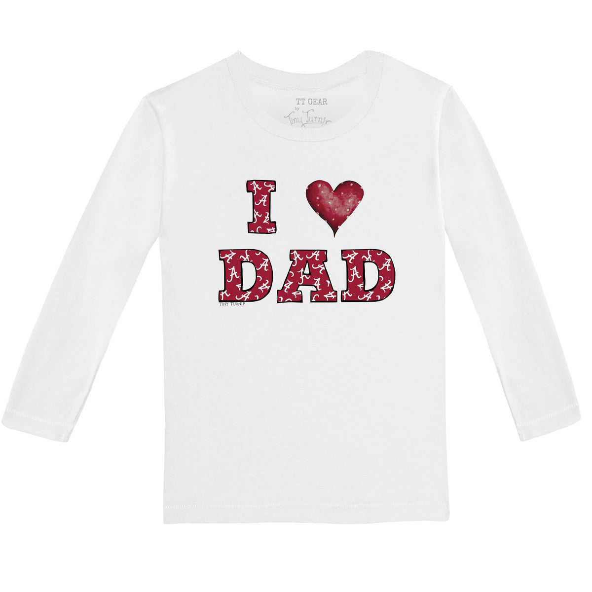 Alabama Crimson Tide I Love Dad Long-Sleeve Tee Shirt