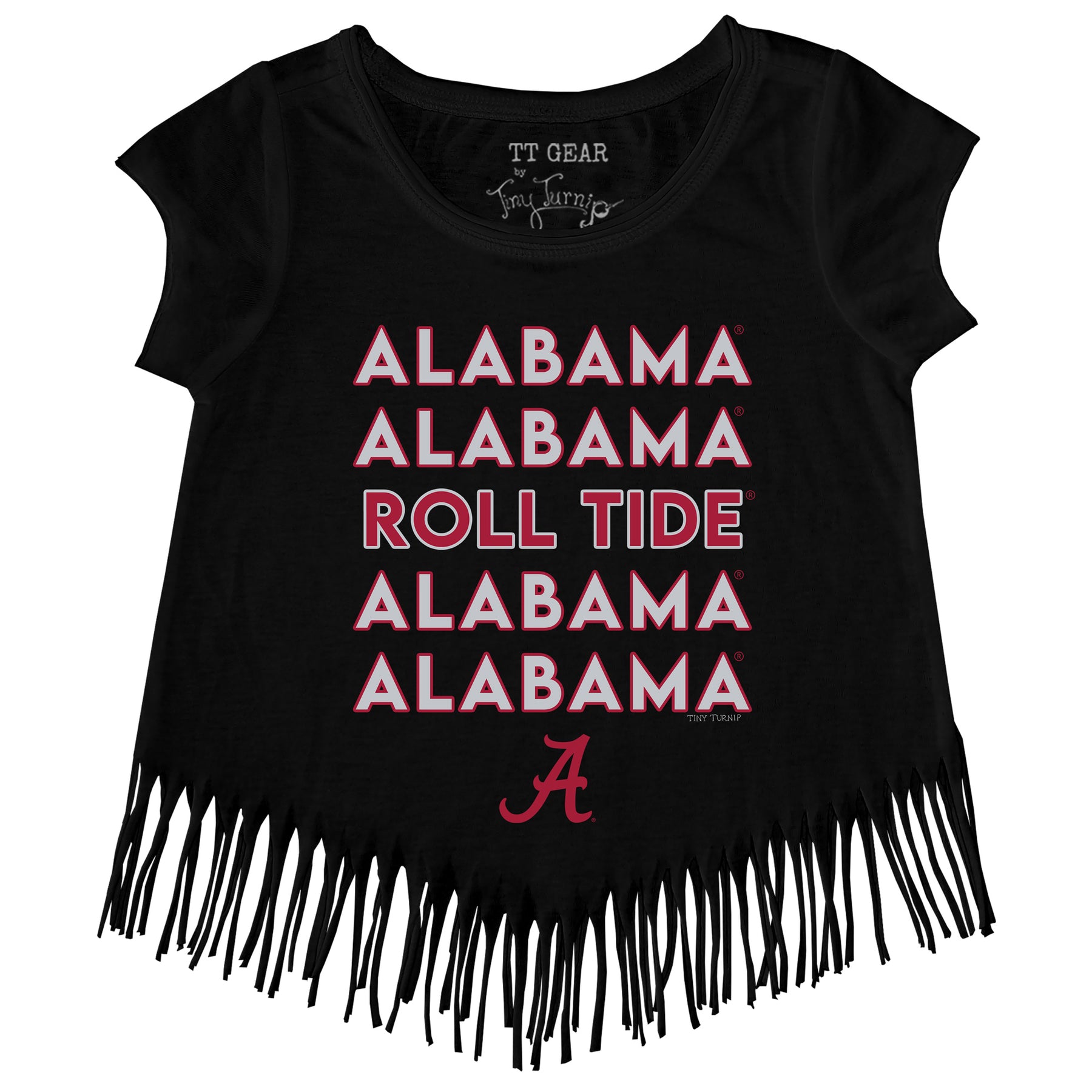 Alabama Crimson Tide Stacked Fringe Tee