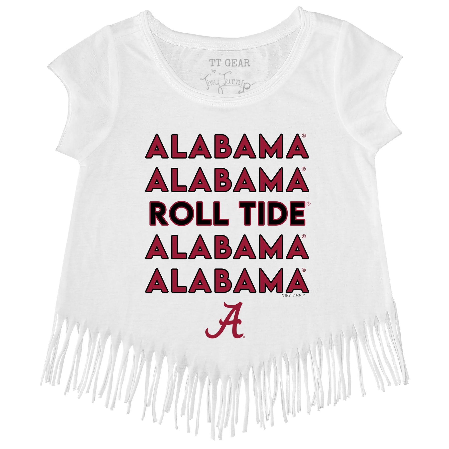 Alabama Crimson Tide Stacked Fringe Tee