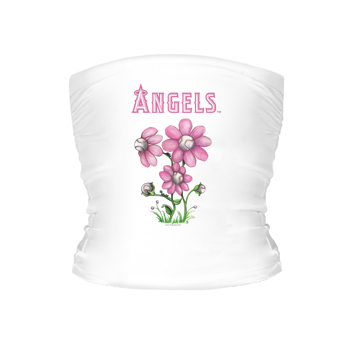Los Angeles Angels Blooming Baseball Tube Top - Tiny Turnip