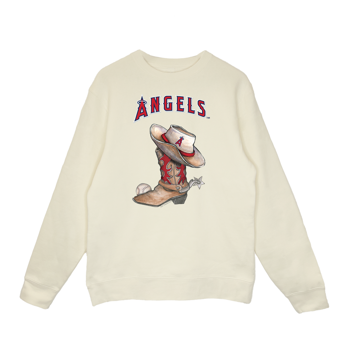 Los Angeles Angels Cowboy Boot Crewneck Sweatshirt