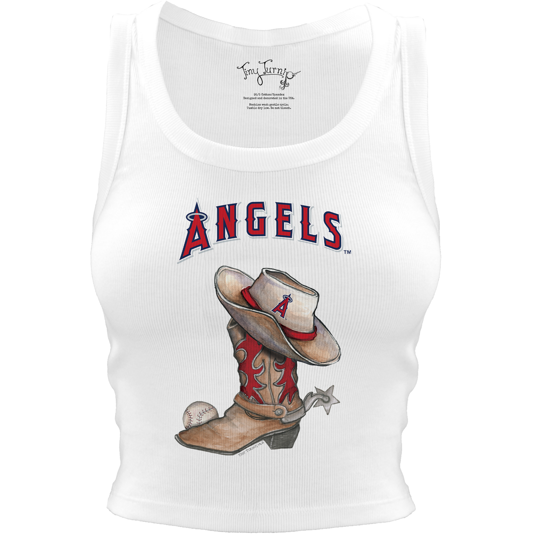 Los Angeles Angels Cowboy Boot Crop Tank